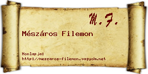 Mészáros Filemon névjegykártya